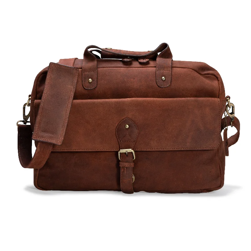 Leather Messenger Bag - Boston