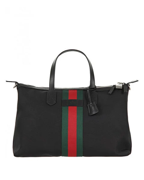 Gucci Black techno canvas duffle bag