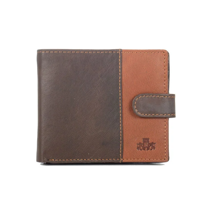 Rowallan Bronte Tabbed Brown Leather Wallet