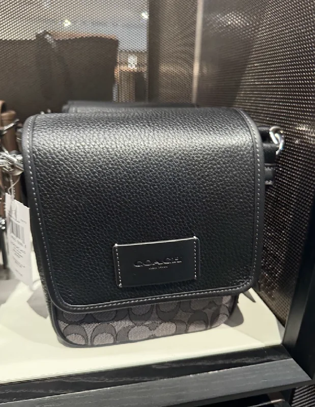 Coach Lucas Crossbody In Signature Jacquard Charcoal Black (Pre-Order)