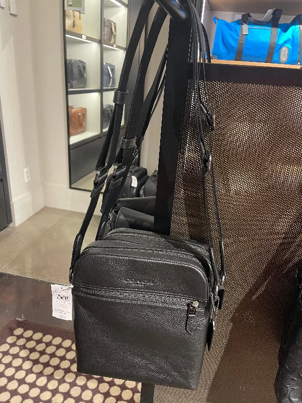 Coach Men Houston Flight Bag Leather Black (Pre-Order)