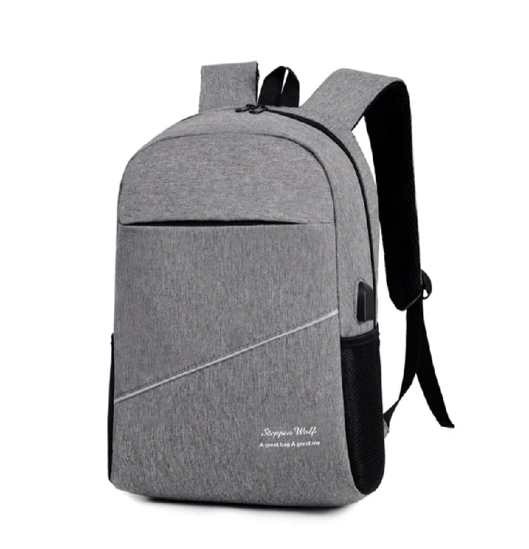 Grey Laptop Backpack For Men & Women Without USB Port 2003-1