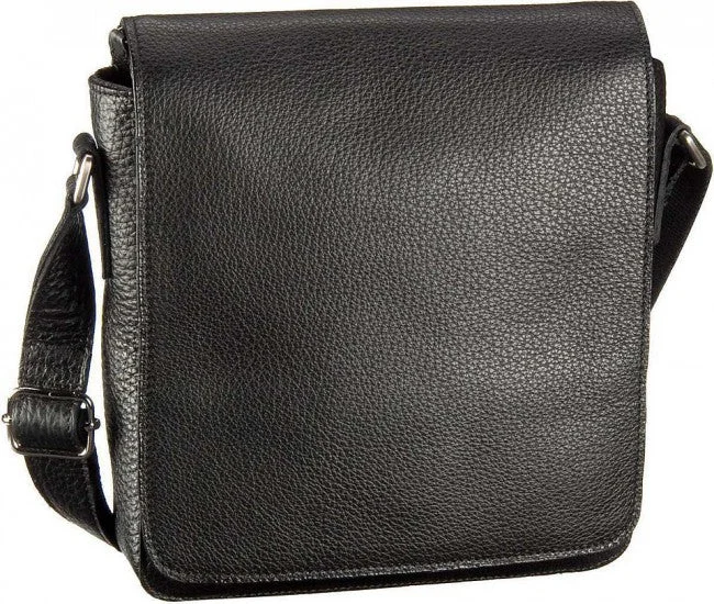 JOST COPENHAGEN 2055 BLACK LEATHER SMALL MESSENGER BAG