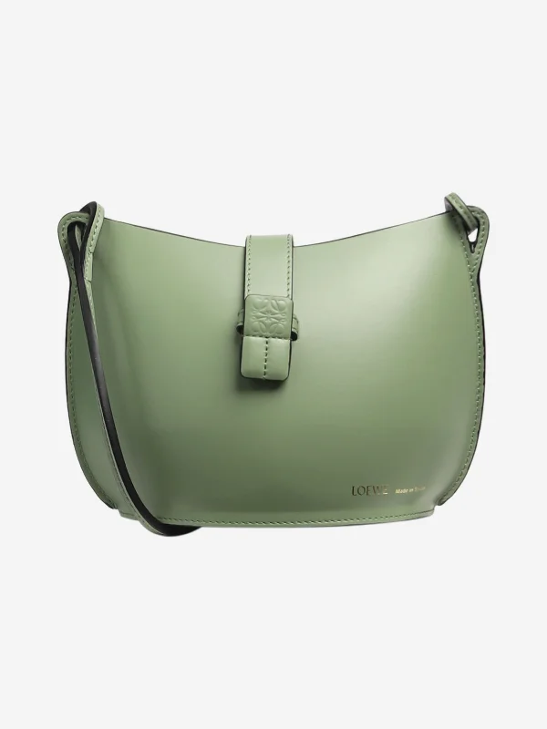 Green moulded bucket bag - size