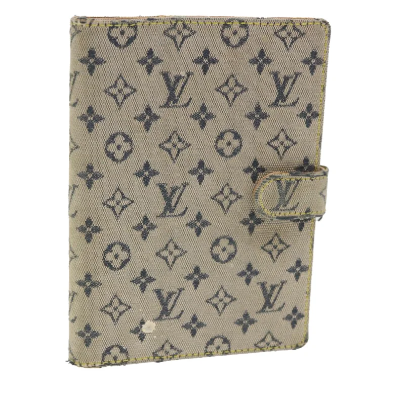 LOUIS VUITTON Monogram Mini Agenda PM Day Planner Cover Blue R20910 Auth 47228