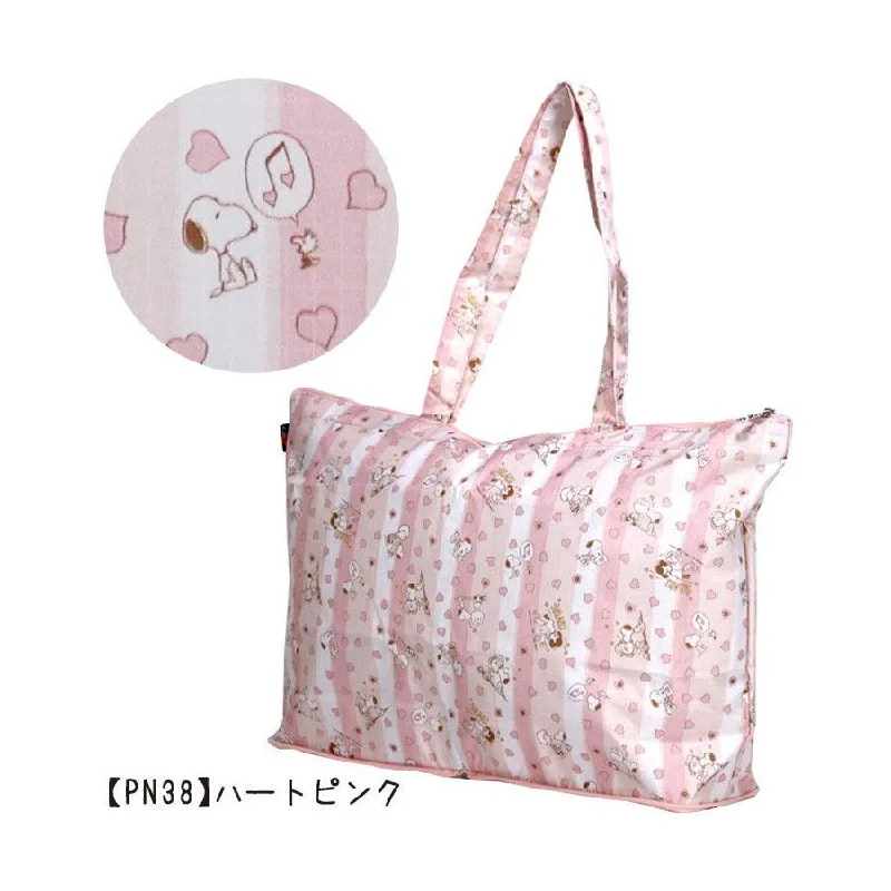 SIFFLER Peanuts Folding Tote 17L - Heart Pink