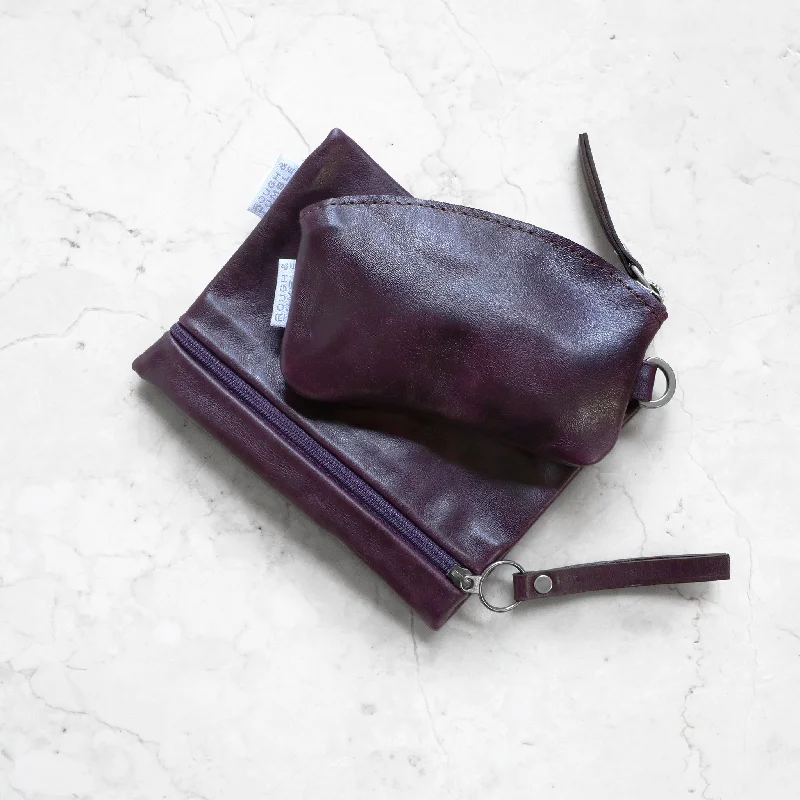 aubergine | purple zip