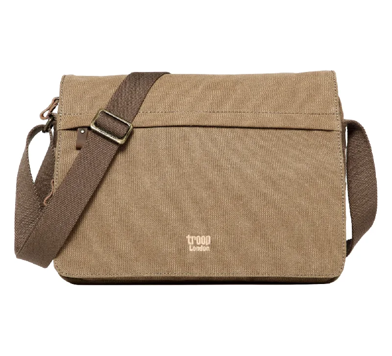 Troop London Brown Cotton Messenger Bag