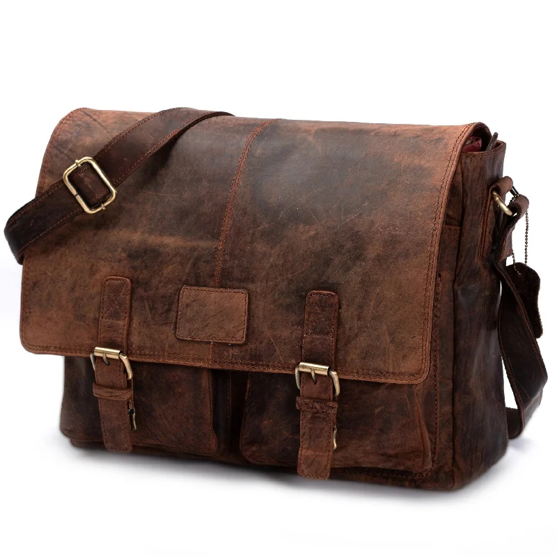 Leather Messenger Bag - Easton