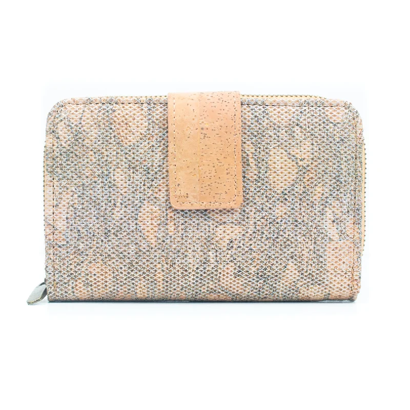 Prenium cork  women card zipper vegan wallet BAGP-171