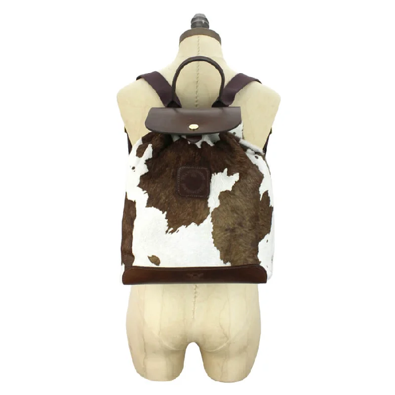 Gertie Backpack - Brown Cow Hair On Hide