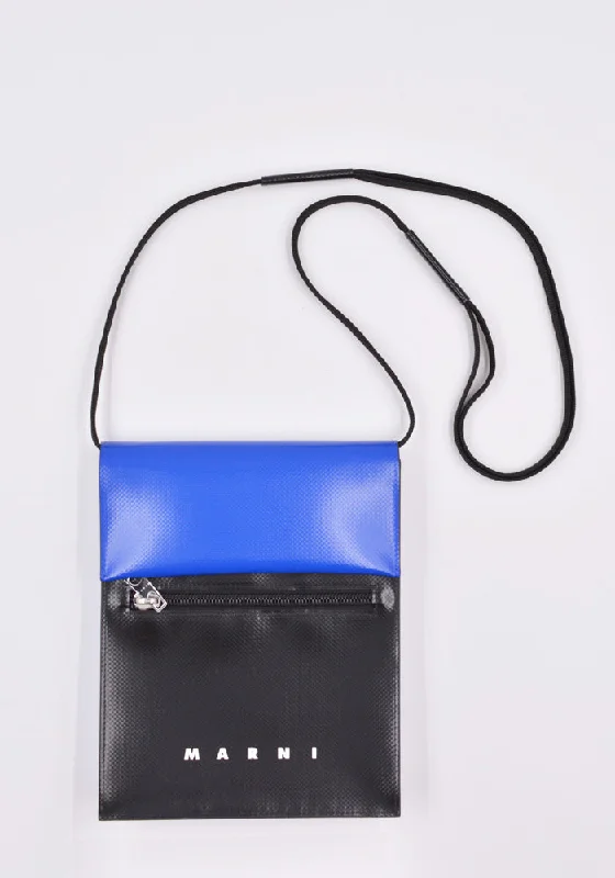 MARNI SBMQ0036A0  SHOPPING BAG BLUE/BLACK