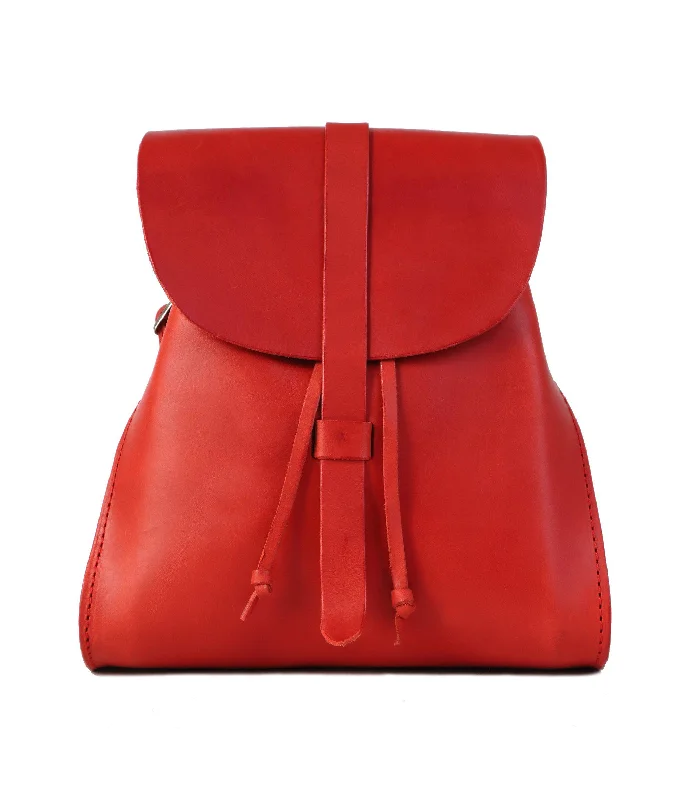 Mod 130 - Backpack Cuoio Red made with Tuscan Vegetable-Tanned Leather