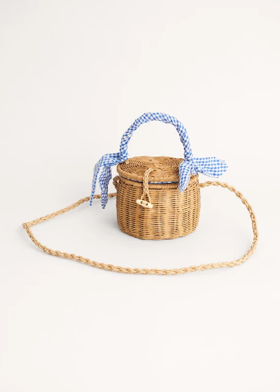 ROUND WICKER BAG