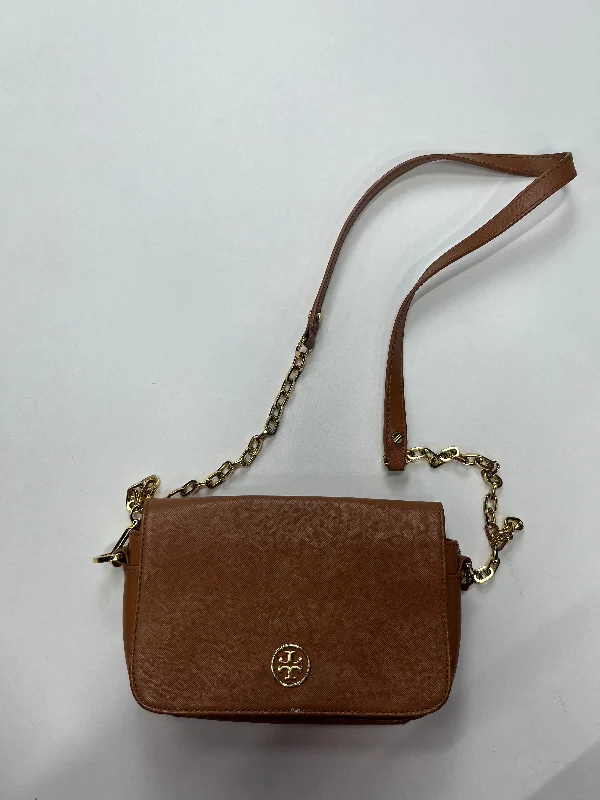 Tan Handbag Designer Tory Burch, Size Small